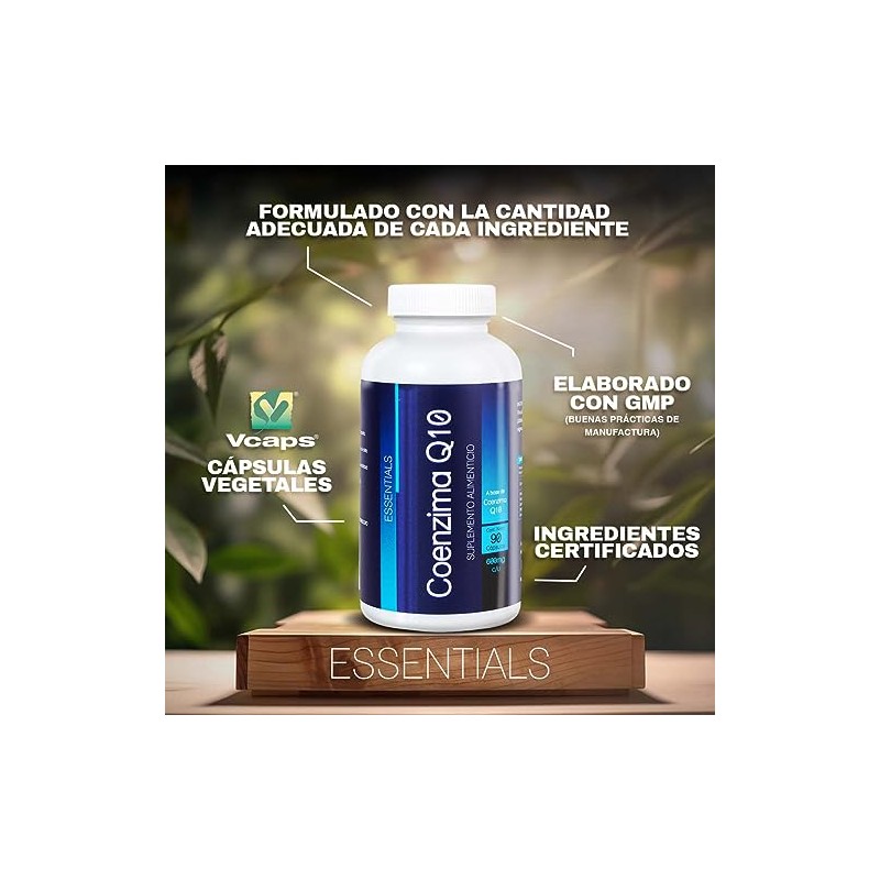 NLS ESSENTIALS | Coenzima Q10 | 90 Cápsulas | Antioxidante