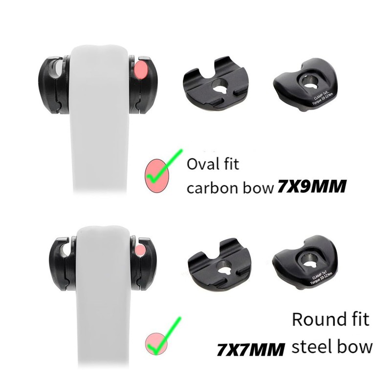Ahvqevn Bicycle Seatpost Clamp Carbon Saddle Rail Adapter 7x7mm Bicycle