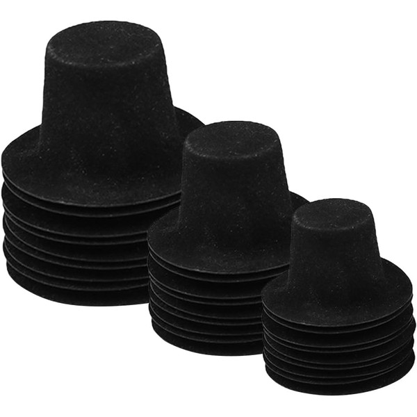 PASOLABE Mini Felt Hats, 60Pcs Christmas Black Top Hat Mini