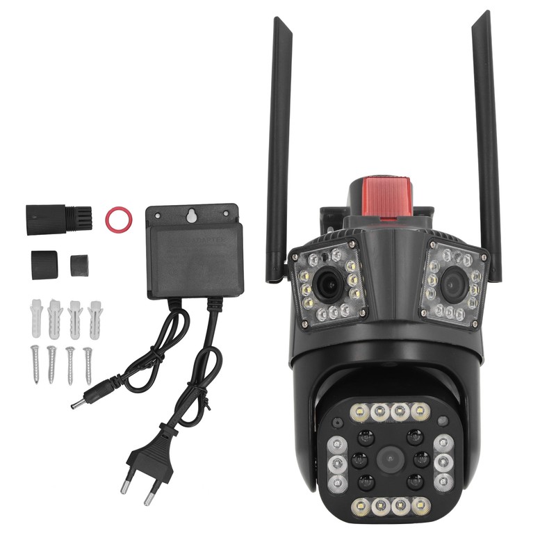 Outdoor 3 Lens Security Camera IP66 Waterproof 2 Way Talk