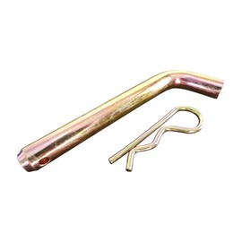Bent Hitch Pin, 5/8” Dia. x 4” Long, for Secure Mounting of Hitches and Axles, Heavy Duty Steel, Includes 1 Pin and 1 R-Clip, by Tech Team