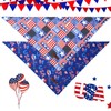 Lionet Paws Summer 2pcs Dog Bandanas, 4th of July USA