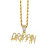 Men's Iced-Out Pendant Necklace – 24-Inch Chain, Hip-Hop Streetwear Bling