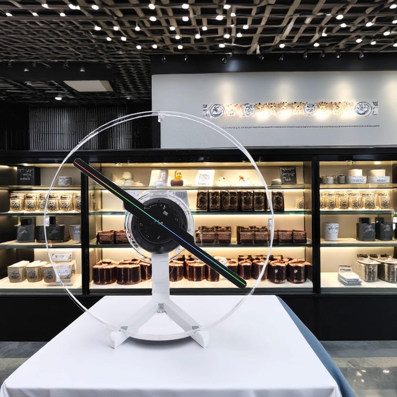 HFZ 3D Hologram Fan with Transparent Protective Cover,WiFi & App-Controlled,
