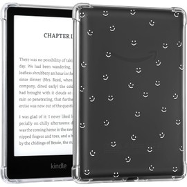 CoBak Clear Transparent Case for 7 Inch 2024 e-Reader (Not Compatible with Kobo M7) - Lightweight Scratch-Resistant Soft Smiley Face