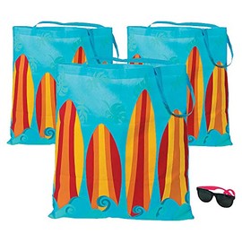 Fun Express Beach Totes for Summer - Apparel Accessories - Totes - Novelty Totes - Summer - 12 Pieces