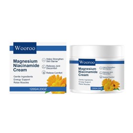 Magnesium Niacinamide Relief Cream with Arnica and Boswellia, Topical Magnesium Chloride, Lightweight, Non-Greasy Formula, for Joints, Legs and Feet,120g