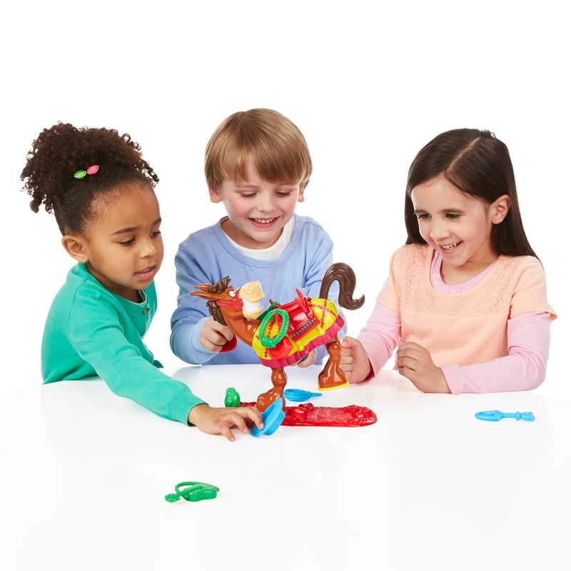 Hasbro 48380 48380-Hasbro Buckaroo-Saddle Stacking Classic Family Dexterity Game