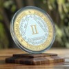 Silver & Gold 1-10 Years Alcoholics Anonymous Medallion AA Coin