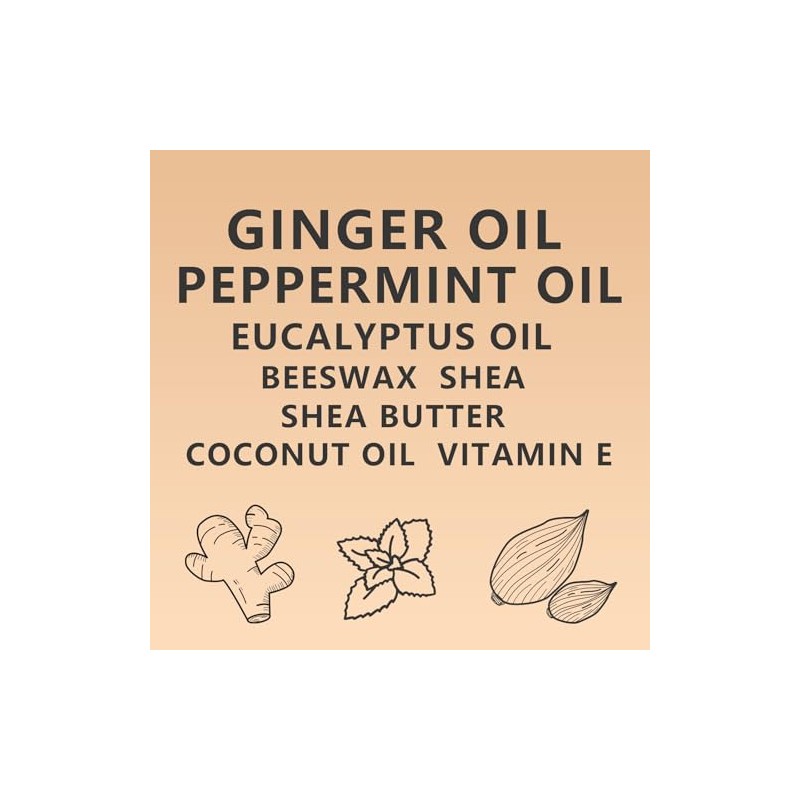 Sweet Ginger Vapor Rub Stick – All-Natural Ginger, Peppermint &