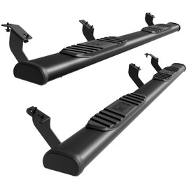 TAC Arrow Side Steps Running Boards Compatible with 2007-2021 Toyota Tundra CrewMax Truck Pickup 5” Aluminum Texture Black Step Rails Nerf Bars Lightweight Off-Road Accessories 2Pcs