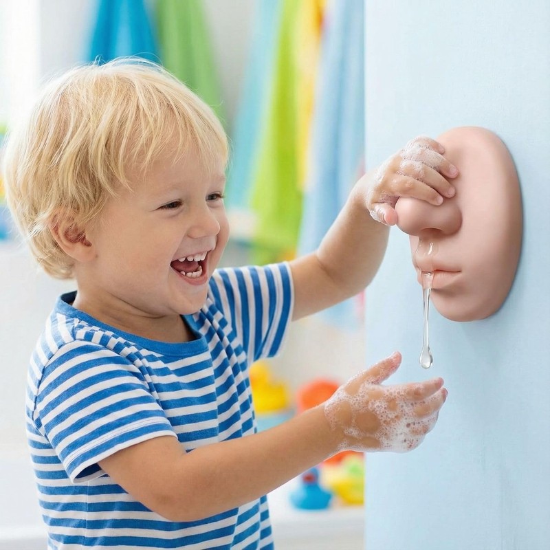 1PCS Nose Soap Dispenser, Silicone Material, Wall-Mounted