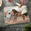 CounterArt Southwest Horses 3mm Heat Tolerant Tempered Glass Cutting Board