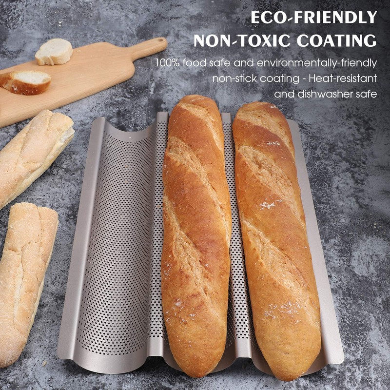 Fulimax Baguette Pan, French Bread Pans For Baking Pan, Nonstick