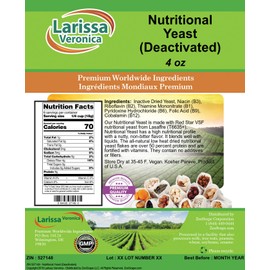 Nutritional Yeast (Deactivated) (4 oz, ZIN: 527148) - 3 Pack