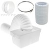SPARES2GO Condenser Vent Box & Extra Long Hose Kit Compatible