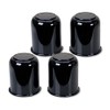 LIBRA Trailer Wheel Center Caps 4.25" Stainless Steel Black Push