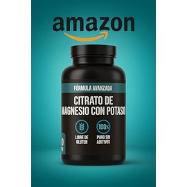 Citrato de Magnesio y Potasio | 60 Cápsulas | Fórmula de Alta Absorción | Suplemento Alimenticio | Libre de Gluten y Aditivos | LENICO
