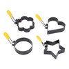 Fried Egg Rings Set with Folding Handle Silicone Brush Non