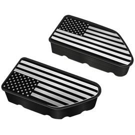 2PCS Bed Rail Stake Pocket Covers for GMC Chevy Silverado Sierra 1500 （2019-2025）, GMC Sierra 2500 3500HD （2020-2025）, Truck Rear Holes Caps Bed Rail Holes Plugs Covers (Silvery)