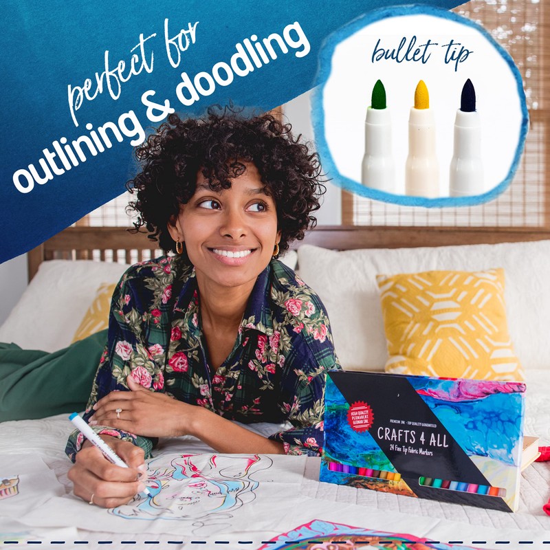 Crafts 4 All Fabric Pens for Clothes - Pack of