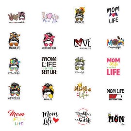 Mom's Life Stickers 50 Pcs Waterproof, Removable, Beautiful, Stylish Teen Stickers, Suitable for Boys and Girls in Water Bottles, Bicycle, Phones, Guitar, Suitcase Vinyl.