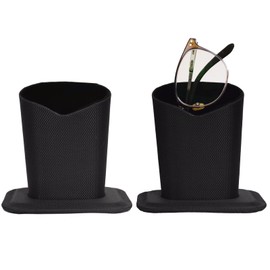 Bleiou 2 Pack Eyeglasses Holder Stand Glasses Stand Case Eyeglasses Protective Holder for Desks or Nightstands(Black)