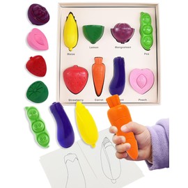 Molybdix 8 Colors Crayons for kids,Non-Toxic, Easy to Hold, Cute Toddler Crayon, Washable Crayon for Art Supplies and Perfect Gifts for Boys and Girls