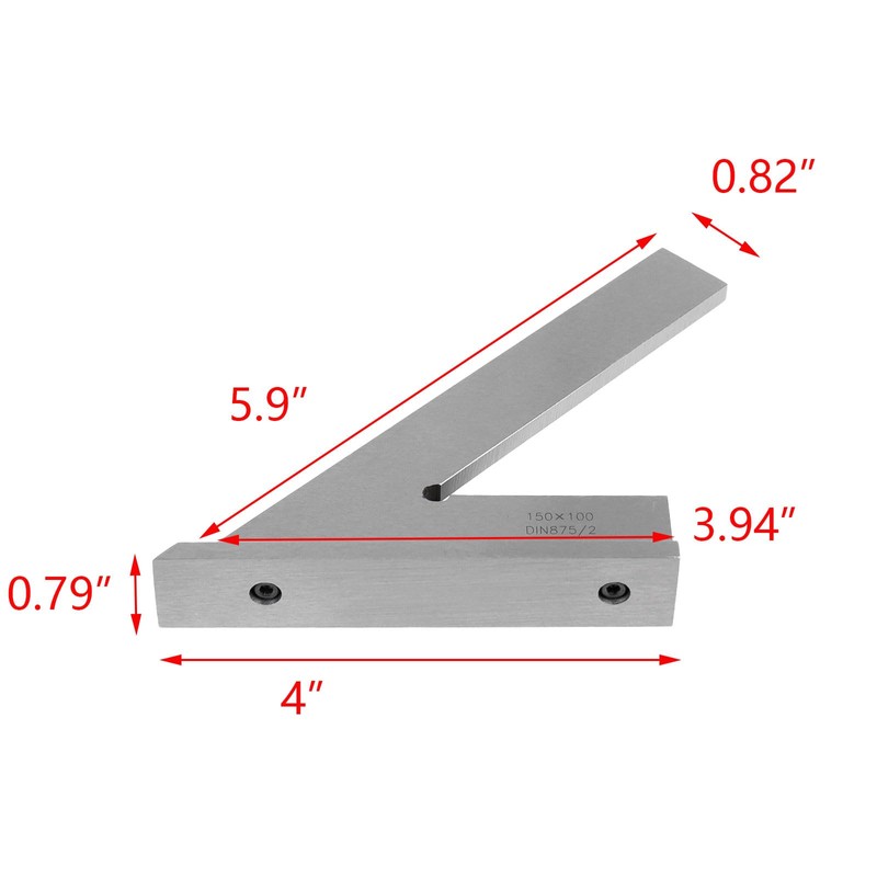 T Tulead 45 Degree Machinist Square with Seat, Steel Miter
