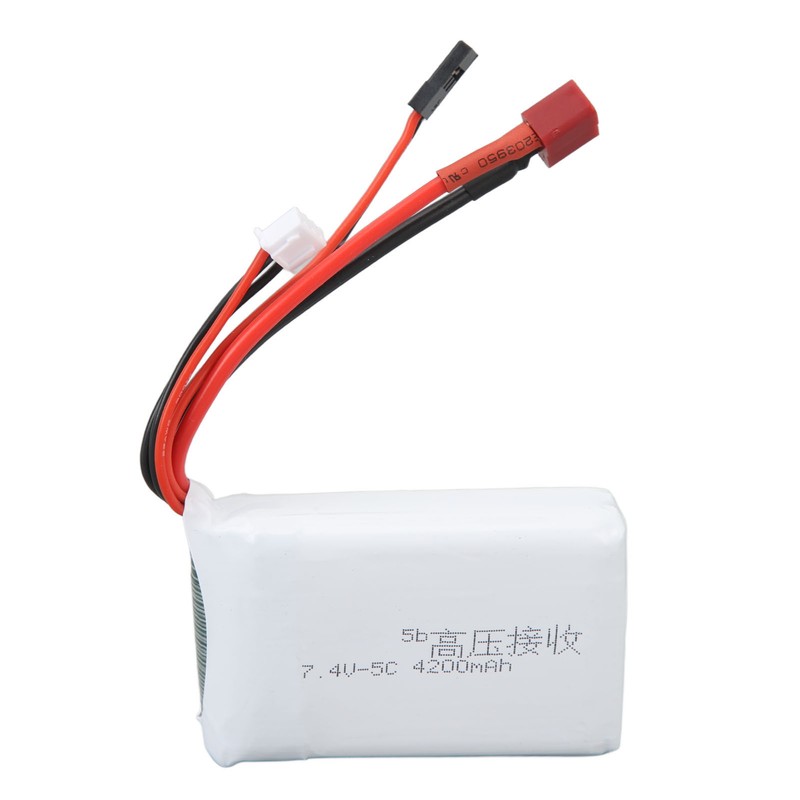 RC 7.4V 4200mAh Lithium Battery Lightweight Overcharge Protection T Plug