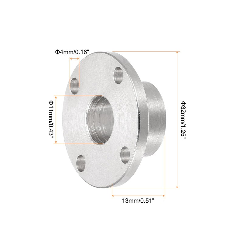 Rebower 11mm Rigid Flange Coupling Connector Motor Coupler (with Screw