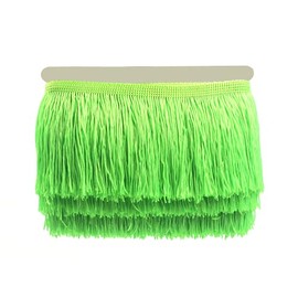 YYCRAFT 10 Yards 4 Inch Wide Tassel Curtain Fringe Trim by The Yard for DIY Sewing Crafts Clothing Curtains Decoration-Neon Green