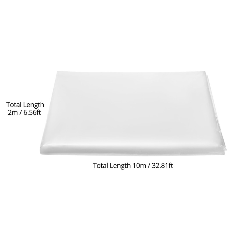 QWORK® 2 x 10M Extra Thick Clear Plastic Sheeting, Waterproof