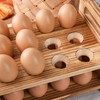 HANSGO 2PCS Countertop Wooden Egg Holders, Egg Container Racks Egg