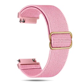cobee Elastic Nylon Watch Strap, 20mm Nylon Weave Sport Band, Universal Watch Replacement Strap, Adjustable Braided Stretch Replacement Wristband for Ladies, Braided Elastic Straps for Men Women(Pink)