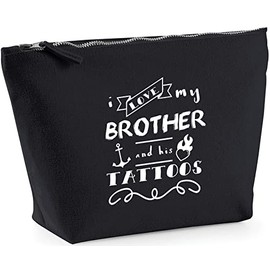 Hippowarehouse I Love my Brother and his Tattoos printed make up cosmetic wash bag 18x19x9cm