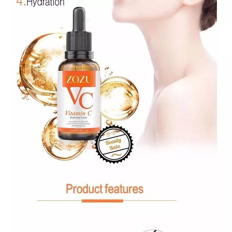 Zozu Serum Vitamina C Original Elimina Manchas Paño Pecas Hidrata