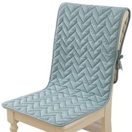 High Back Chair Seat, Recliner Cushions with Ties with Backrest Chair Cushion Outdoor Garden Patio Seat Cushion Large Lightweight Patio Seat Pads for Home Office Garden(A2,50x140cm(19.6x55in))