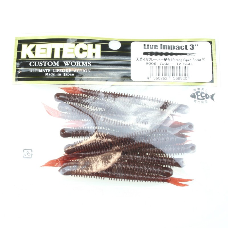KEITECH Live Impact 3 Inch 6 Cola Lure