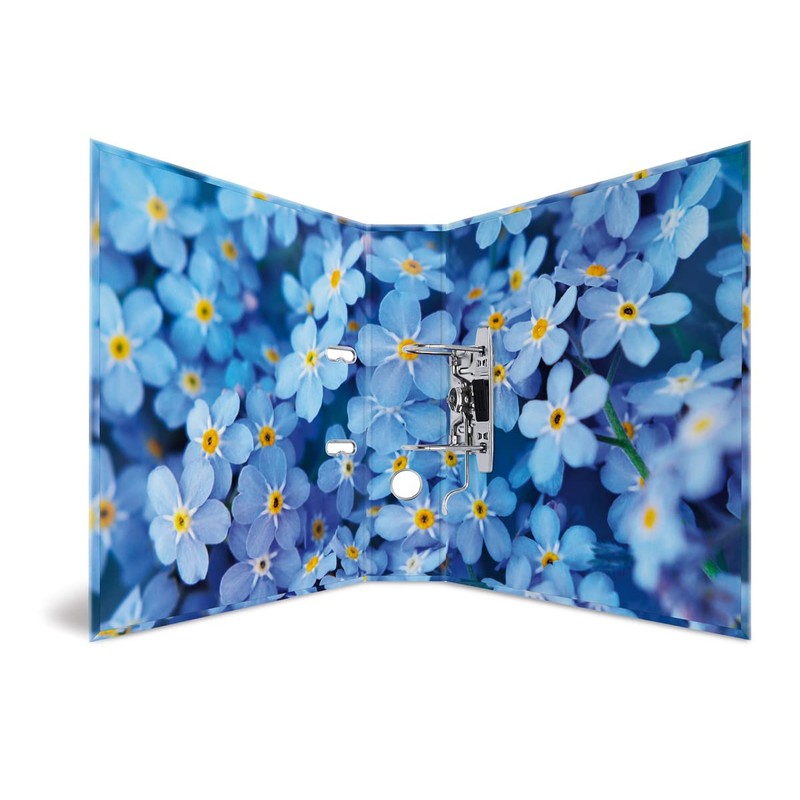 HERMA Folder A4 Blue Flowers, 7 cm Wide, Children's Ring