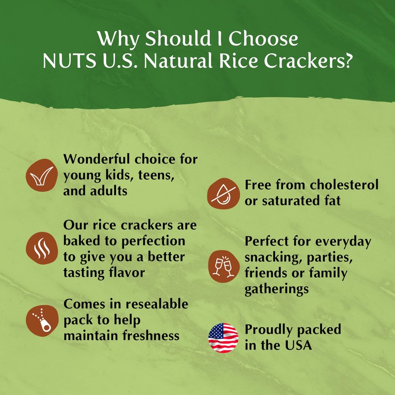 NUTS U.S. - Oriental Rice Crackers | No Artificial Colors