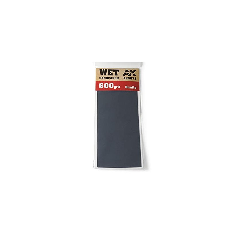 AK AK9073 Wet Sandpaper 600 Grit (3pcs)