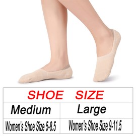 Pareberry Women's Thick Cushion Cotton Athletics Casual Low Cut Flat Non-Slip Boat Liner No Show Socks-5/10 Pack (Shoe Size: 9-11.5, Beige)