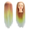 Hairdressing Mannequin Head Synthetic Braiding Hair Hairdresser Head Gradient Orange