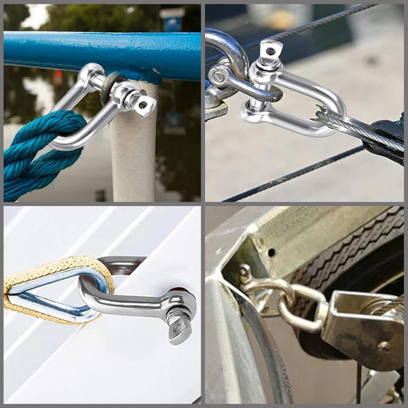 Fine jade2 Pack of 10 M6 Shackles Stainless Steel 304