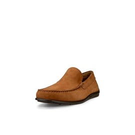 ECCO Men's Classic Moc 2.0 Driving Style Loafer, Camel Nubuck, 10-10.5