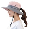 Womens Summer Mesh Wide Brim Sun UV Protection Hat with