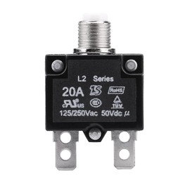 EBTOOLS for w66-20a 125/250vac/50vdc Joemex Circuit Breaker 88 Series 20A 20A 125/250V Reset Thermal Switch Circuit Breaker Overcurrent Overload Protector for Generator L2 Series 15A Button(20A)