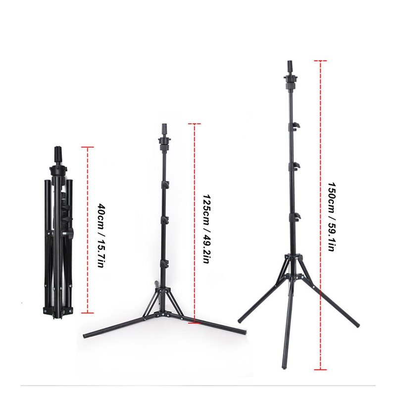 Wig Head Stand Tripod Aluminum Alloy Adjustable Height Portable Mannequin
