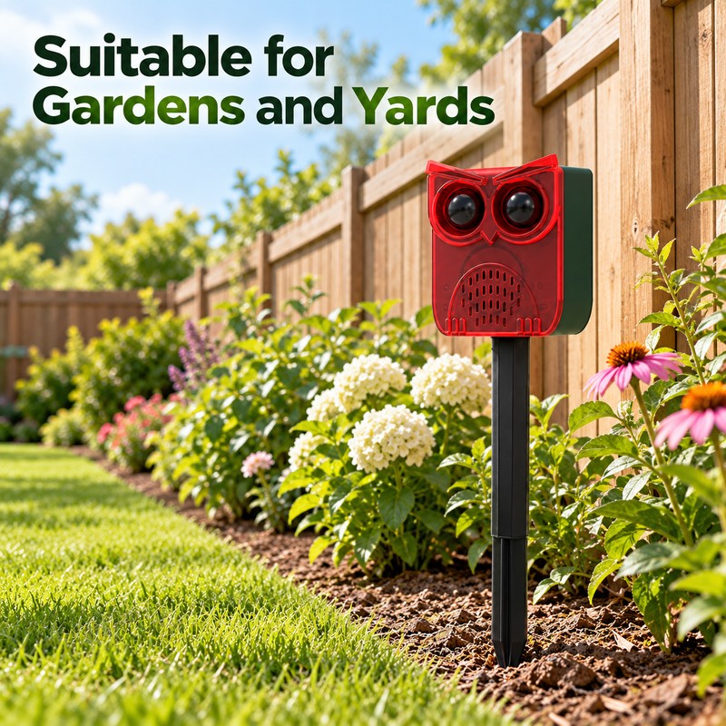 Outdoor Solar Motion Sensor Animal Repeller – Dog Barking &
